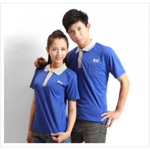 中襟配色加口袋POLO