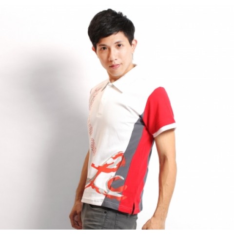 雙袖側身剪接POLO衫