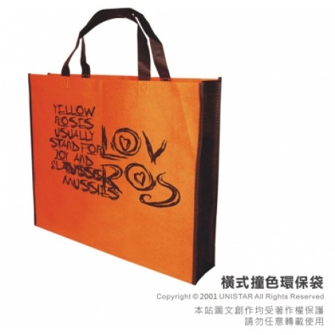橫式撞色環保袋