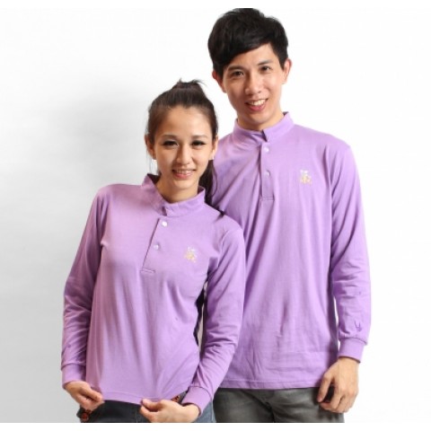 長袖素面立領POLO衫