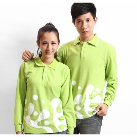 長袖配條經典POLO衫