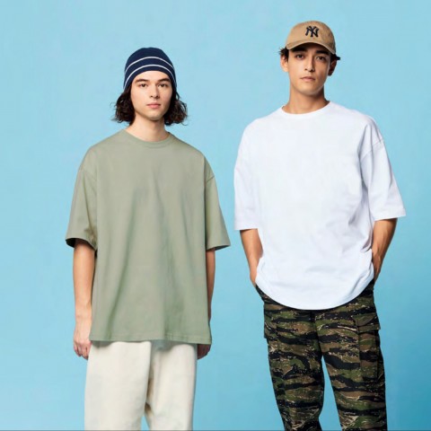 5.6oz.寬版落肩T恤